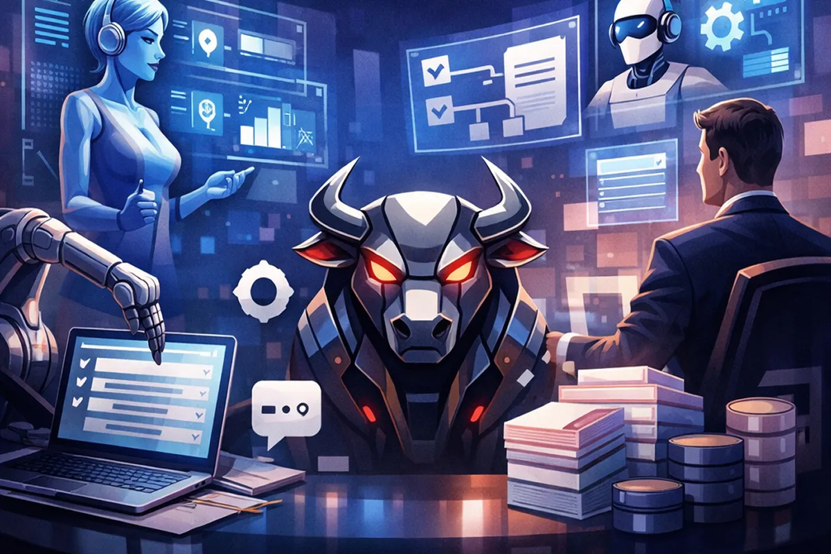 RobotBulls Official offizielles Visual einer AI Automation Agency